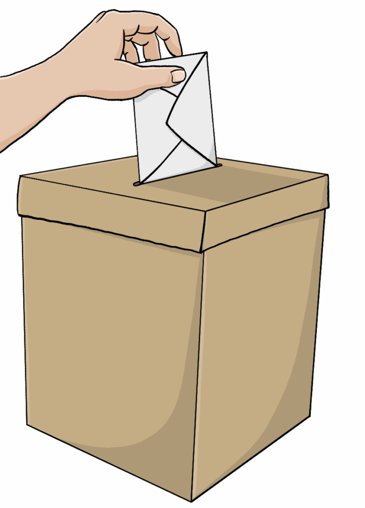 Illustration einer Wahlurne